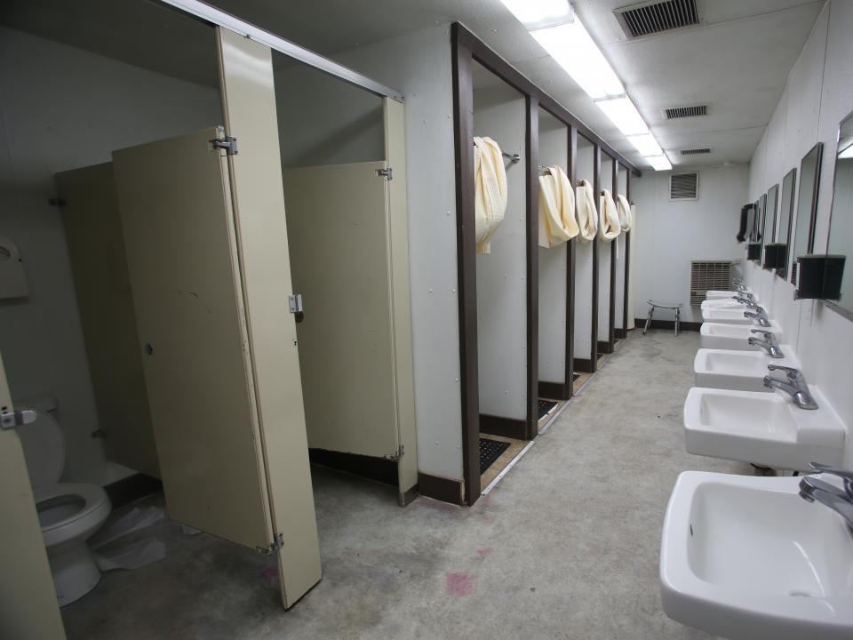 Bathroom facility at Half Dome Village