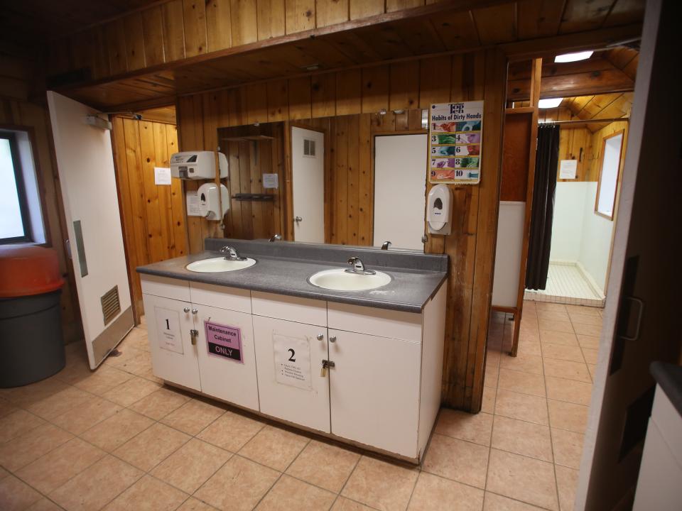 Bathroom facilities at Crane Flat