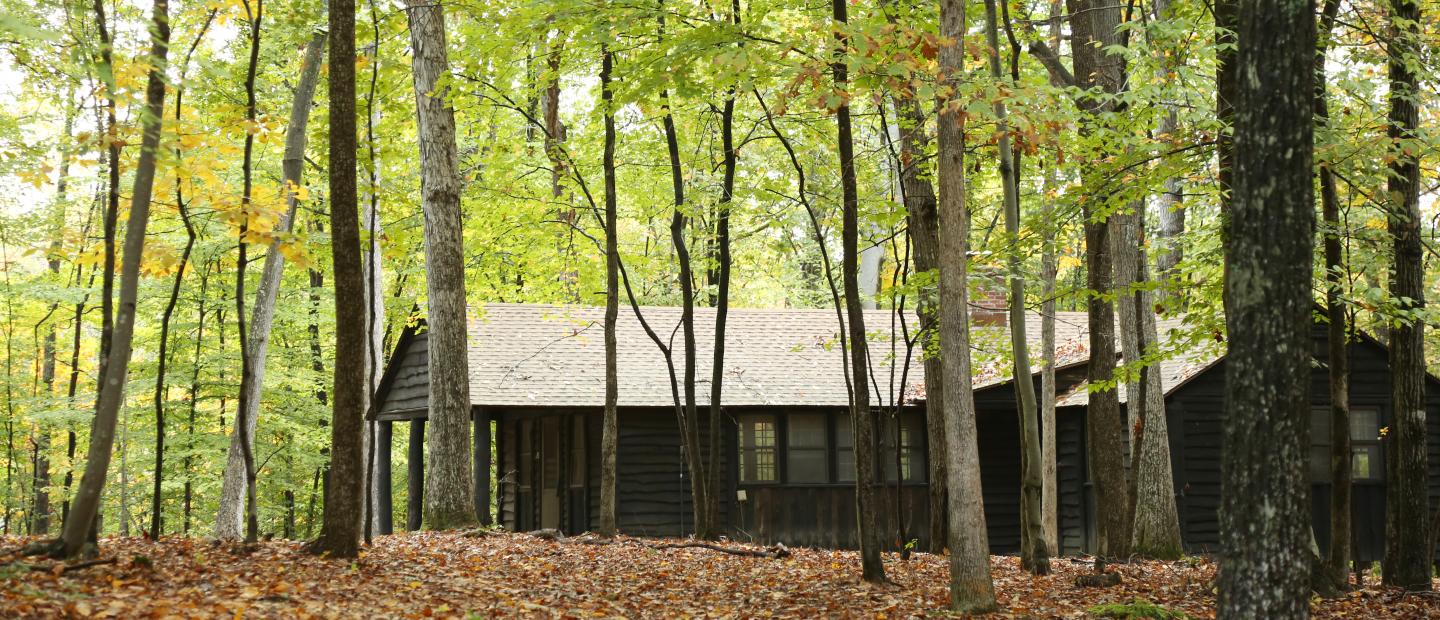 A cabin in Prince William Forest.